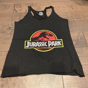 Jurassic Park Heather Gray Tank Top size Medium